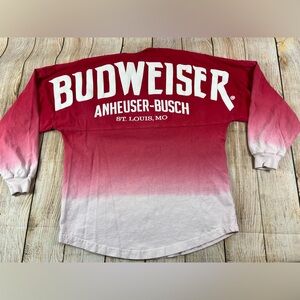 Budweiser Spirit Jersey Anheuser Busch Beer Red Shirt Size Small